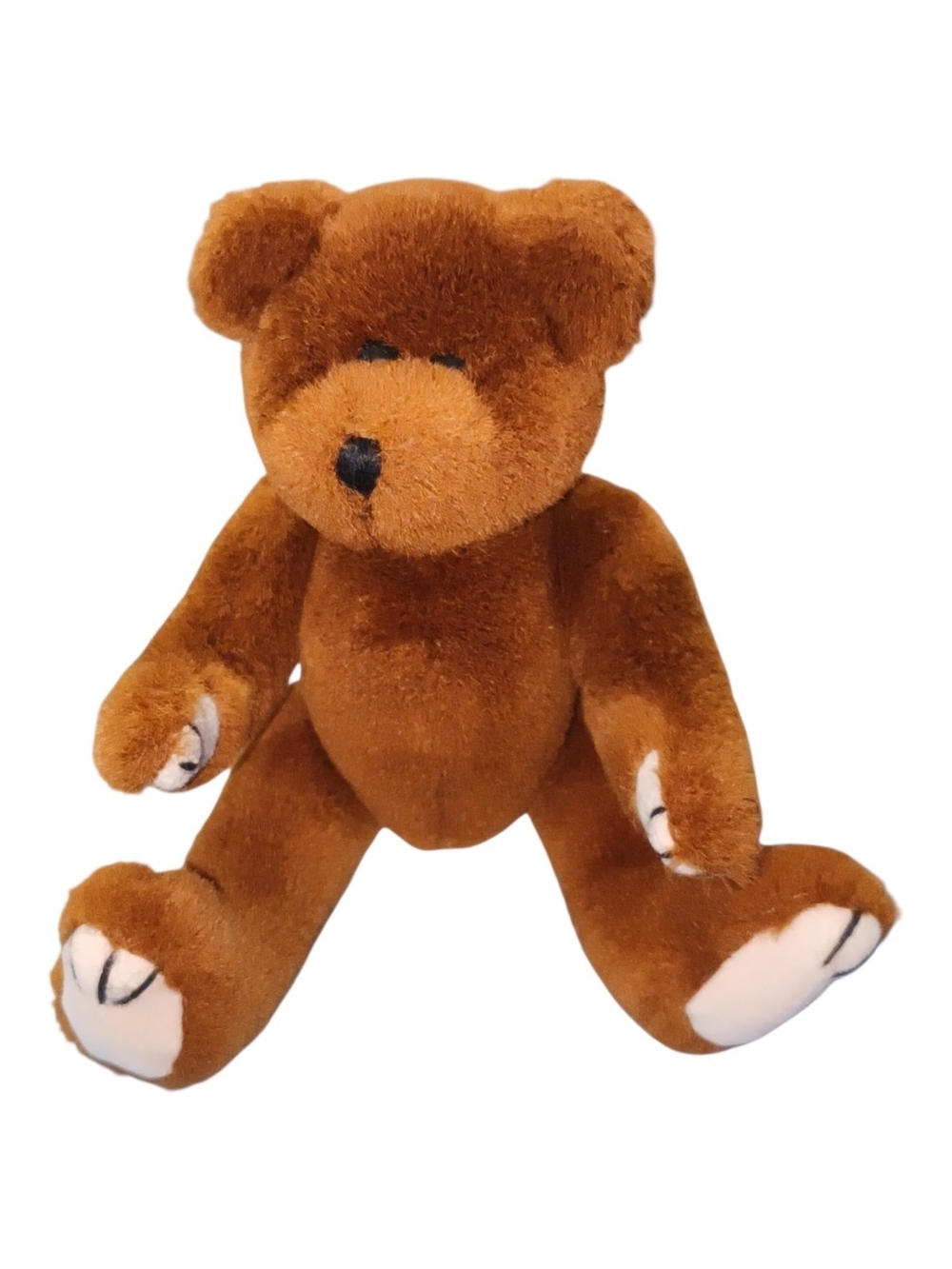 #221 Ty 1993 Brown Plush Teddy Bear with White Paw Accents